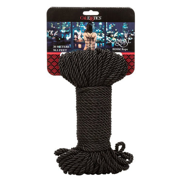 Corda BDSM Scandal® Nera 30 m, Setosa e Resistente per Bondage e Shibari